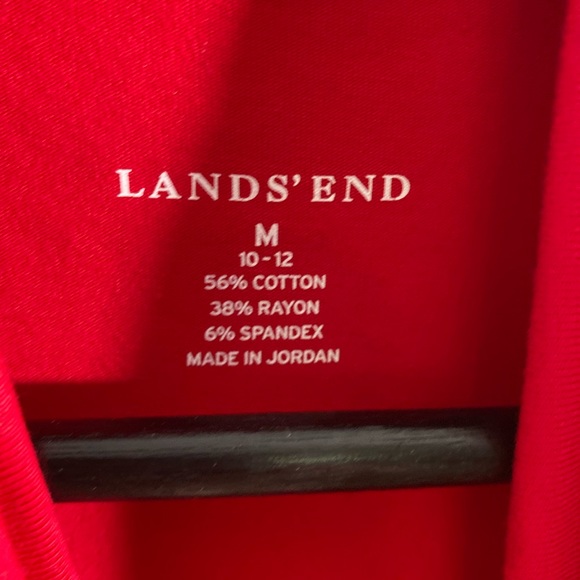 Lands End Red Lightweight Turtleneck MEDIUM - Picture 2 of 3